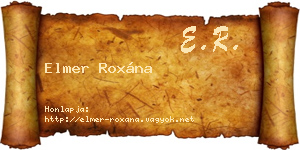 Elmer Roxána névjegykártya